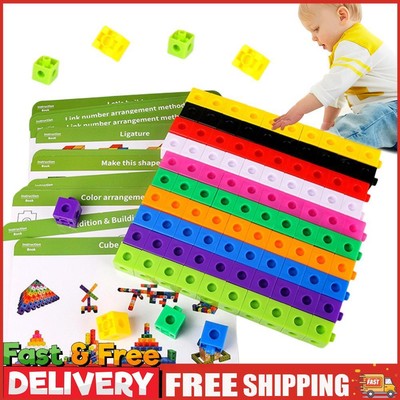100 Stück Verbindungswürfel Set beste Geschenke für Kinder ab 3 Jahren (100 Teile und ca.