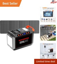 Lightweight 200W Portable Power Station with Solar Panel for Camping  Outdoors