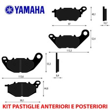 KIT PASTIGLIE FRENO ANTERIORI E POSTERIORI YAMAHA X-MAX 125 ABS 2018 2019