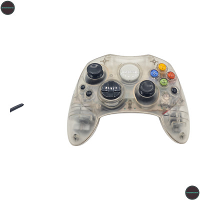 Microsoft Xbox Classic Game Controller S Transparent Crystal Original - Rare