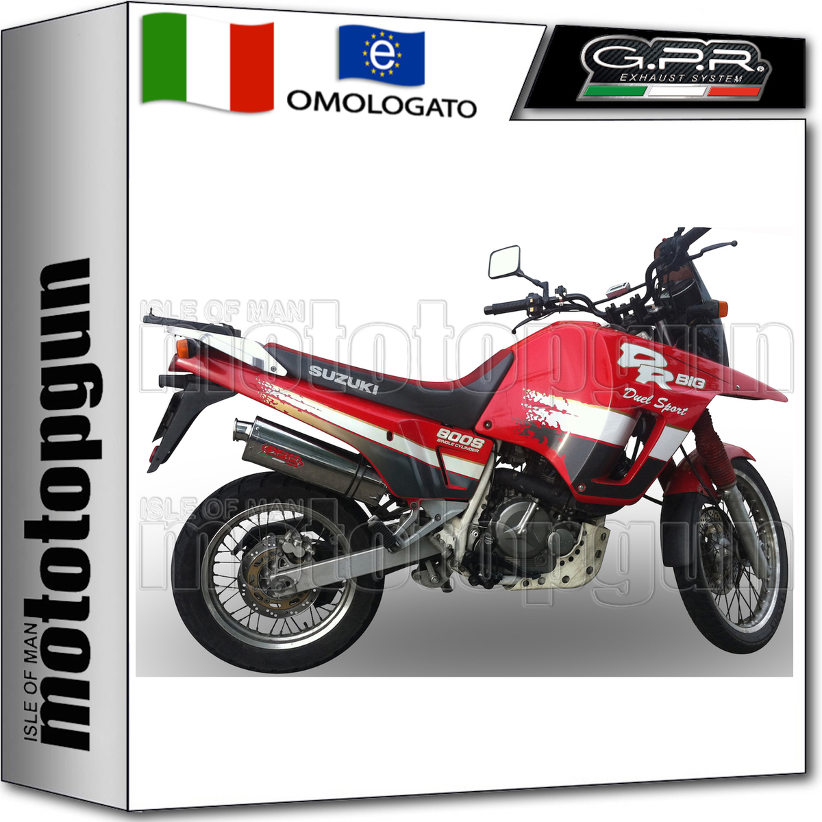 SILENZIATORE GPR SUZUKI DR BIG 800 800 1991-1995 OMOLOGATO SATINOX S.152.SAT