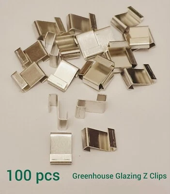 EVERYPET Gewächshaus Ersatzteile Z Verglasung Glas Clips Panel Befestigung Packung 100 Stück