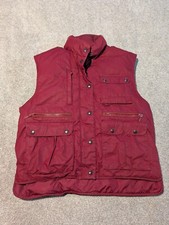 Vintage Eddie Bauer Vest Womens Medium Red Goose Down Puffer Fishing Utility