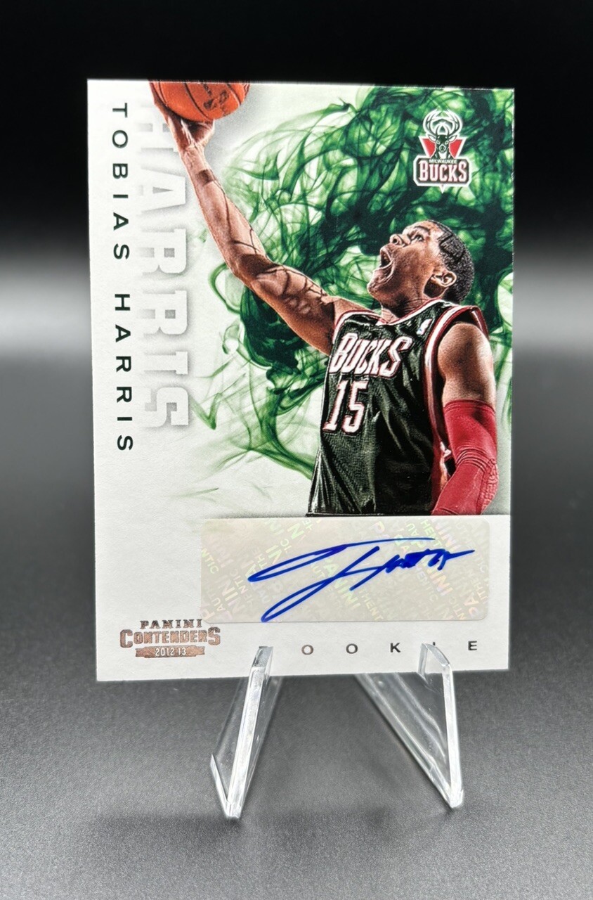 2012-13 PANINI CONTENDERS #259 TOBIAS HARRIS AUTOGRAPH ROOKIE RC BUCKS 76ERS