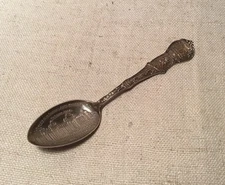 Mechanics Co. Antique Sterling Silver 1904 Worlds Fair St Louis Souvenir Spoon