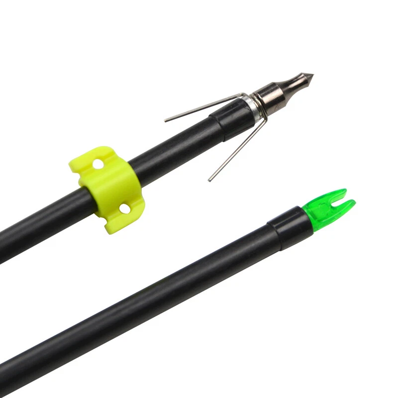 Archery Fishing Fiberglass Arrows Bowfishing Arrows Safety Slide Outdoor Hunting - Image 3 of 4