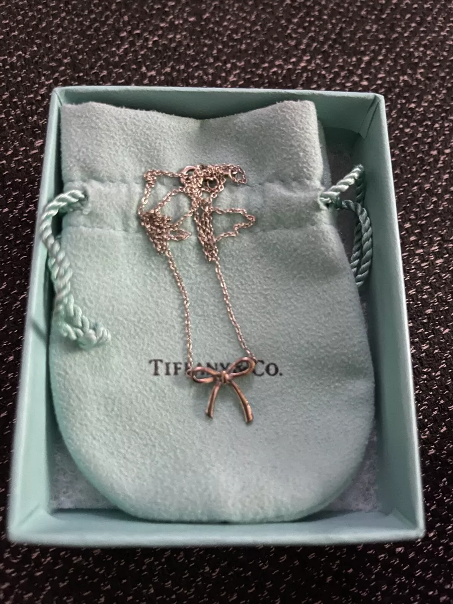 Authentic Tiffany Co. Bow Necklace Sterling Silver
