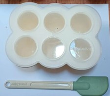 Magic Bullet Baby Silicone Easy Pop Batch Tray W/ Lid Freezer Storage Spatula