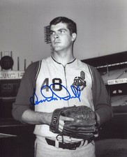 SAM MCDOWELL Cleveland Indians 1961-71 Signed B&W 8x10 (c) Photo COA