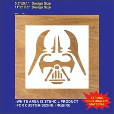 Darth Vader Head - Reusable, Flexible Plastic Stencil