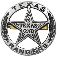 American Western Old West Outlaw Lawman Texas Rangers Badge New Item