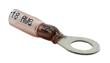 25pcs, US-made, Heat-Shrink Ring Terminals, for 22-18 AWG and 1/4" screw