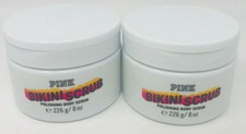 2 VICTORIA'S SECRET PINK BIKINI SCRUB POLISHING BODY SCRUB WASH 8 OZ SAND SALT