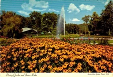 Poetry Garden and Swan Lake Tuxedo New York Vintage Postcard