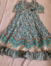 Size-44 designer Hyderabadi wedding gown with gotta patti work