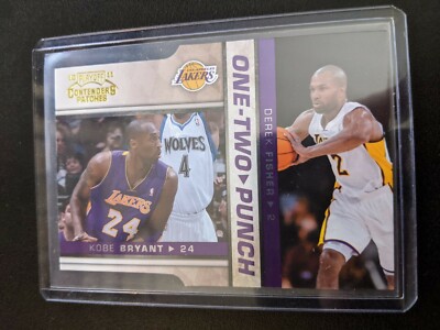 2010-11 Playoff Contenders Patches KOBE BRYANT-Fisher One Two Punch Die-Cut /99!