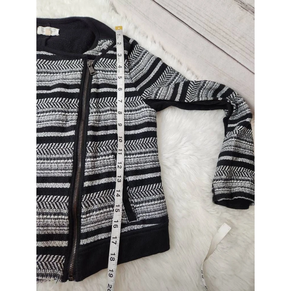 Chaqueta Blazer Lou & Grey Mujer Negra Rayas Asimétrica Cremallera Bolsillos Tejida L Foto 4 de 4