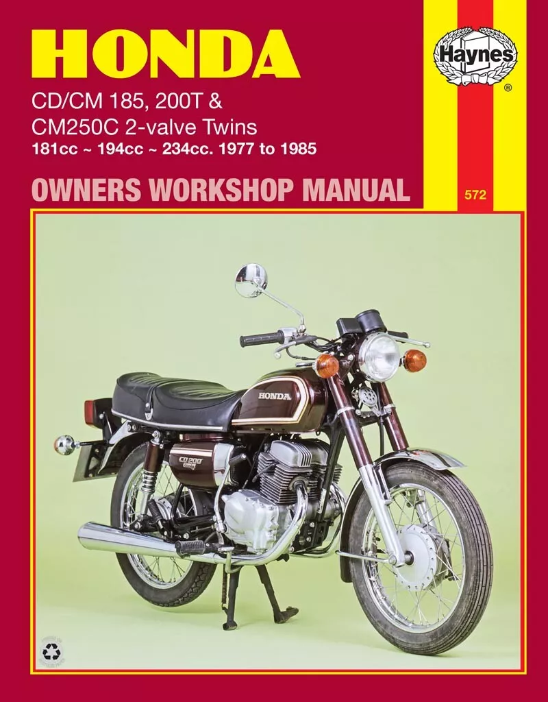 Haynes Workshop Manual For Honda CD 200 TA TB Benly 1980 eBay