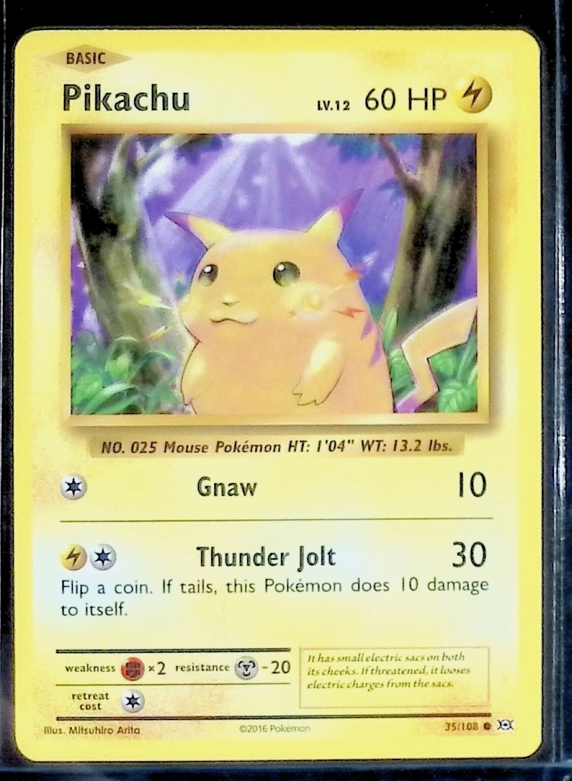 Pikachu - XY Evolutions 35/108 Pokemon Card 2016 NM Near Mint