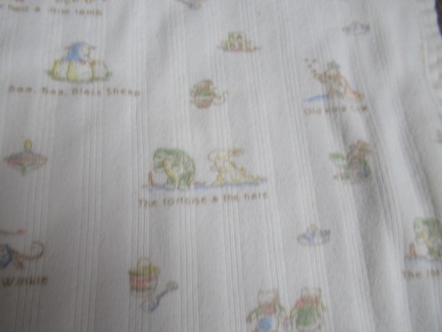 Vintage Carters Babydecke Mary Had Little Lamm Little Piggies Kinderzimmer Reim - Bild 8 von 8
