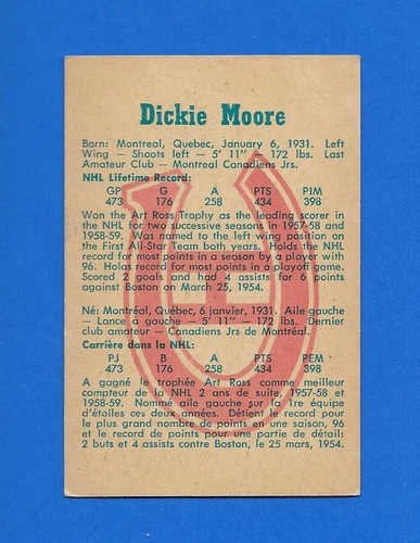 1960-61 PARKHURST 60-61 PARKIES NHL HOCKEY CARD 1-61 SEE LIST - Bild 117 von 223
