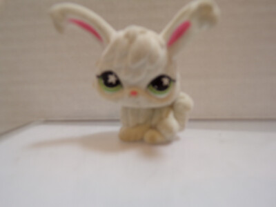 Littlest Pet Shop~#515~Bunny Rabbit~Angora~White~Fuzzy~Green
