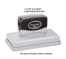 Shiny Premier- Self-Inking Stamp -Near Photographic Quality  1-11/16" X 4-15/16"