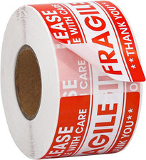2"x3" Fragile Stickers Shipping and Moving Labels 500 PCS/Roll 1Rolls