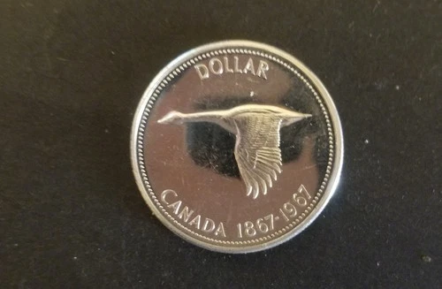 1867 - 1967  Canada Centennial Silver  Goose  Dollar issue BU HEAVY CAMEO