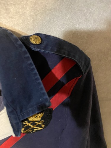 Rugby Ralph Lauren P4X Shirt Women’s Long Sleeve Size Large Vintage Navy Crest - Picture 6 of 15