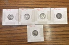 5 Dime Lot Mercury .10 90% Silver Pre 1964 Mixed Dates Circulated