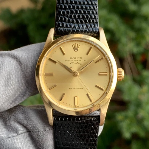 1960 Rolex Air-King Precision Ref. 5506 Automatic Gold Tone Wristwatch