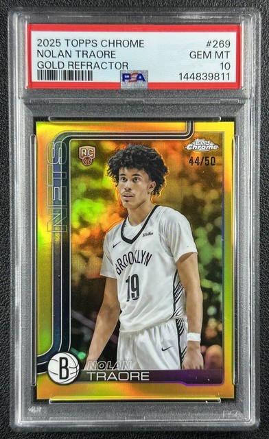 Nolan Traore PSA 10 2025-26 Topps Chrome #269 Rookie True Gold Refractor 44/50