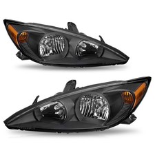 Fit For 2002 2003 2004 Toyota Camry Black Halogen Headlights Assembly Leftright Fit For 2002 2003 2004 Toyota Camry Black Halogen Headlights Assembly Leftright