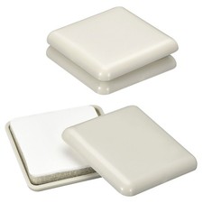 4Pcs Furniture Sliders 1 4/7" Plastic Self-adhesive Square Sliding Pads Grey 