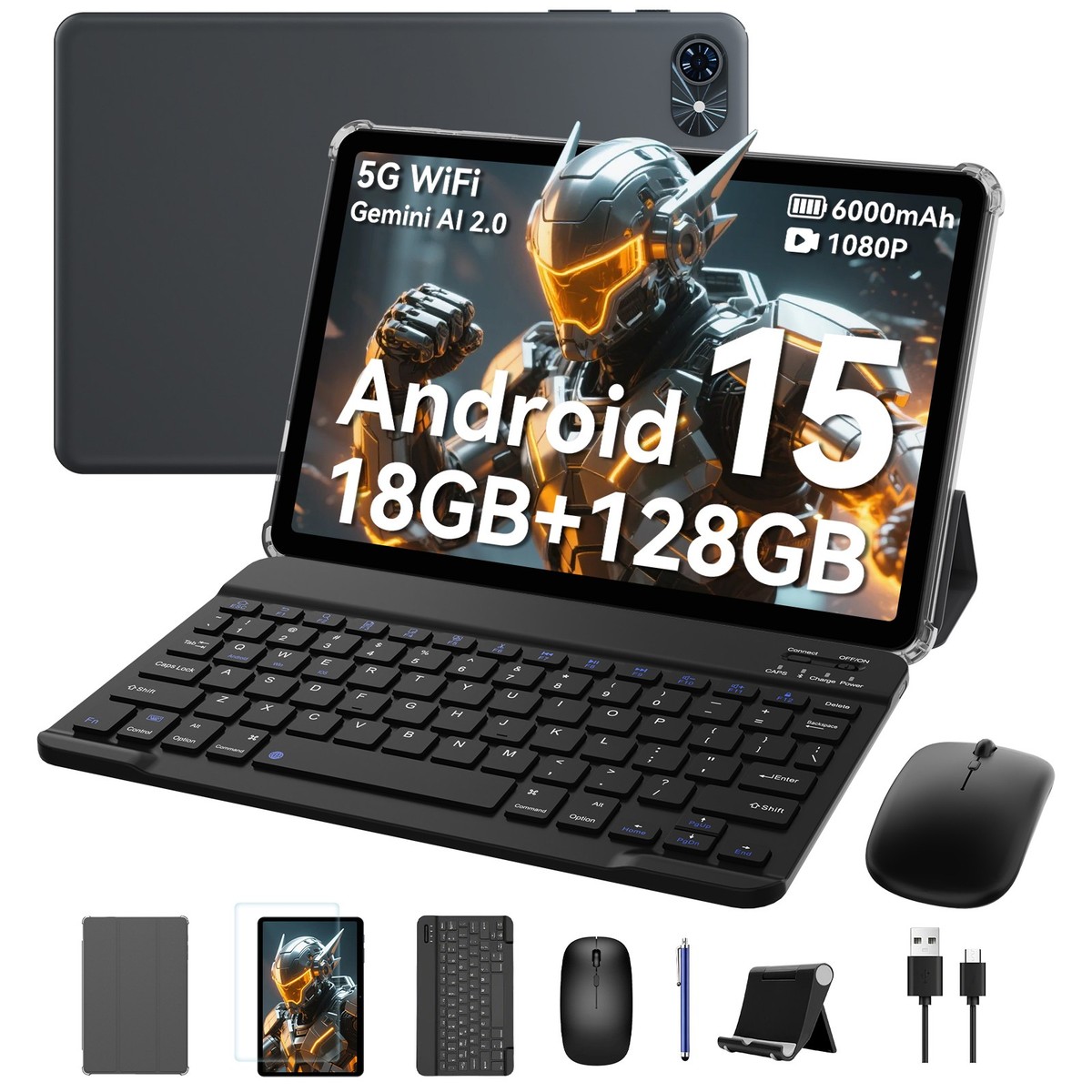 TABWEE T80 WiFi Tablet 10.1 Inch Android 15 18GB+128GB/2TB 6000mAh