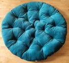 Pier 1 Imports Suede 52" Papasan Pillow Couch Cushion Teal Blue-Green New