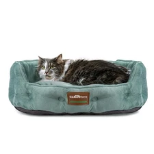 ClevaHome Cat Dog Bed for Small Pets up to 15lbs - Round Cat Beds for Cats