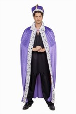 Royal King Cape and Crown Adult Costume Set One Size Fits Most
