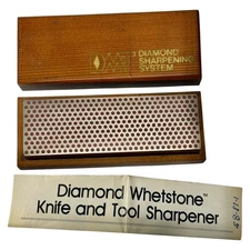 DMT Diamond Whetstone Knife and Tool Sharpener System with Instructions W6F