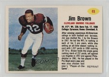 1987 Hygrade Football's All-Time Greats Rare & Famous Reprints Jim Brown HOF 6k2