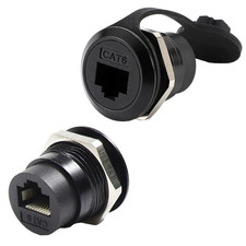 2Pack RJ45 Panel Mount Coupler, Ethernet LAN Pass through Connector, CAT6 Female