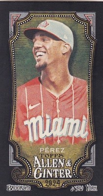 EURY PEREZ TOPPS ALLEN & GINTER MINI BLACK BORDER MARLINS #18 2024 24