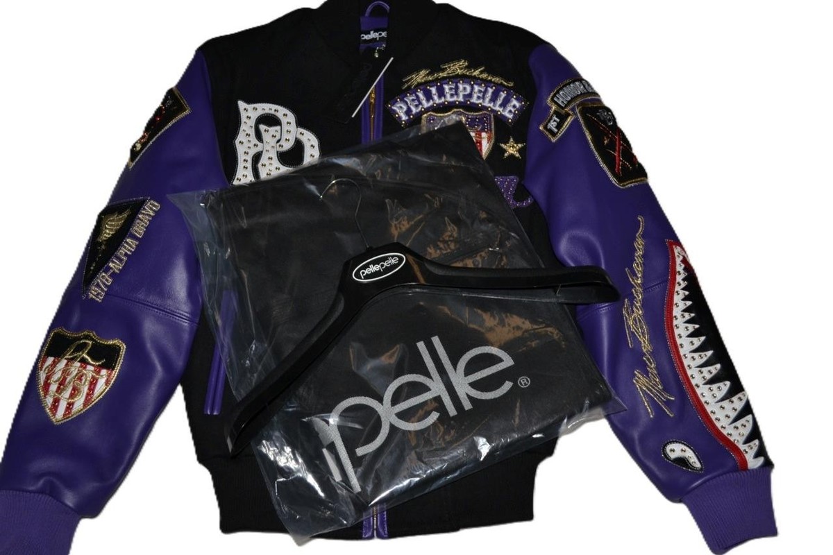 Pelle Pelle Men's American Bruiser Varsity Jacket Leather Wool