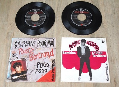 2x Vinyl Single - Plastic Bertrand ''Ca Plane Pour Moi'' & ''Bambino'' Ger Hansa, Ex