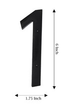 Black 6 inch HOUSE NUMBERS and Letters, 0-9, A-B-C-D-E-F-G,USA Seller