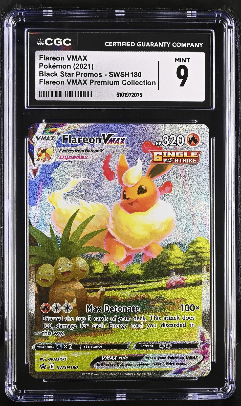 Flareon Vmax SWSH180 Premium Collection Pokemon CGC 9 Mint *075