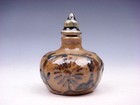 Vintage Glazed Porcelain Flower Blossoms Overlay Snuff Bottle #10312302 — photo 1