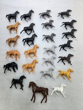 Vintage Marx, Lido TimMee Toys Plastic Horse Figures Lot Of 11. Manuf: 1950 s