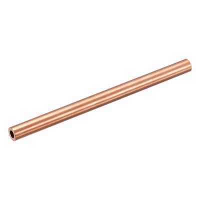 Copper Round Tube 7mm OD 1.5mm Wall Thickness 100mm Length Pipe Tubing